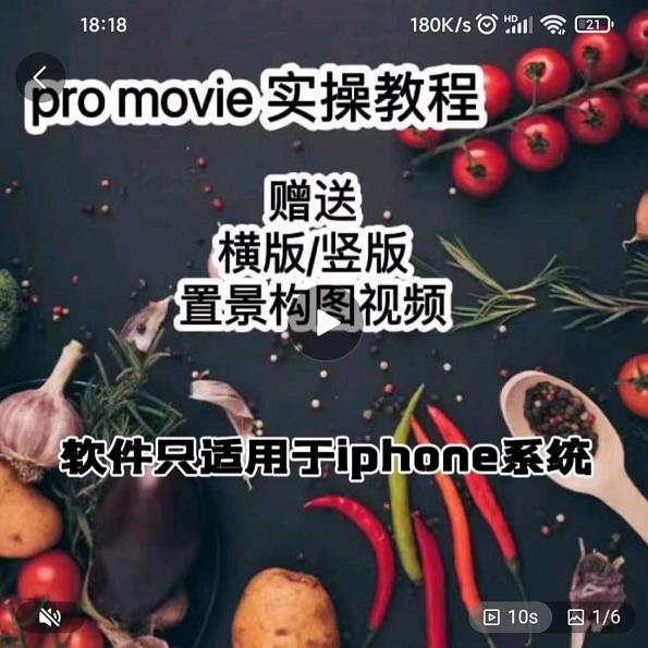 漆十二美食摄影，25​节promovie实操高手课节-云途资源库
