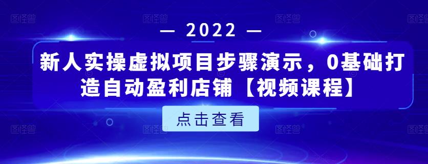 新人实操虚拟项目步骤演示，0基础打造自动盈利店铺【视频课程】-云途资源库