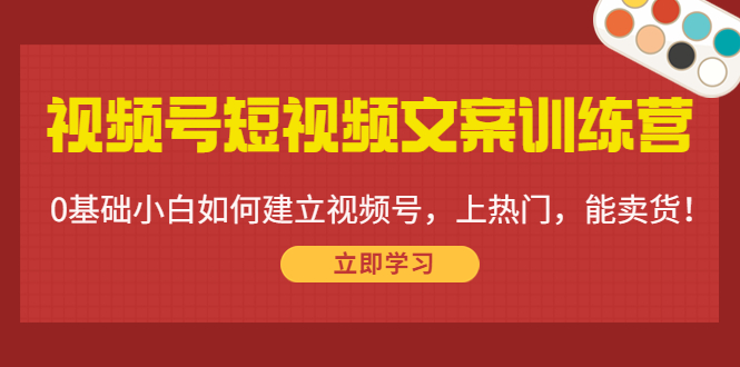 视频号短视频文案训练营：0基础小白如何建立视频号，上热门，能卖货！-云途资源库