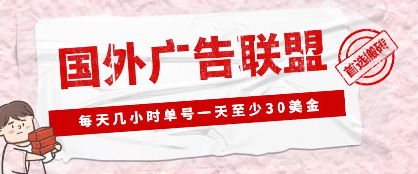 外面收费1980的最新国外LEAD广告联盟搬砖项目，单号一天至少30美金【详细玩法教程】-云途资源库