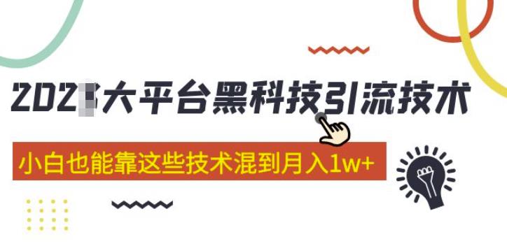 大平台黑科技引流技术，小白也能靠这些技术混到月入1w+(2022年的课程）-云途资源库