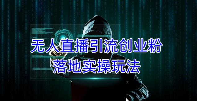 外面收费3980的无人直播引流创业粉落地实操玩法，单日引100+精准创业粉-云途资源库