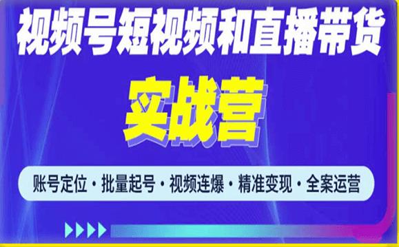 2023最新微信视频号引流和变现全套运营实战课程，小白也能玩转视频号短视频和直播运营-云途资源库