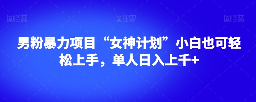 男粉暴力项目“女神计划”小白也可轻松上手，单人日入上千+【揭秘】-云途资源库
