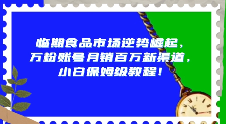 临期食品市场逆势崛起，万粉账号月销百万新渠道，小白保姆级教程【揭秘】-云途资源库