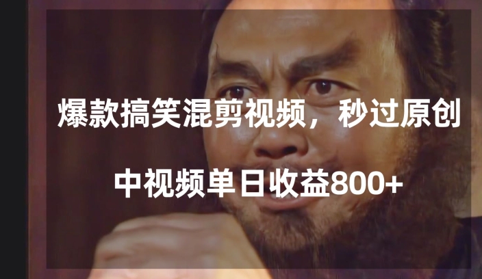 爆款搞笑混剪视频，百分百过原创，单日中视频播放收益800+【揭秘】-云途资源库