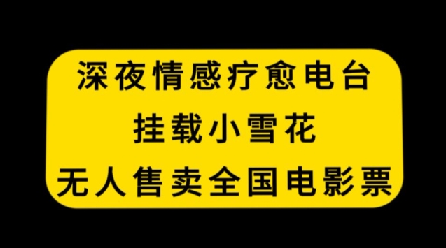 深夜情感疗愈电台，挂载小雪花，无人售卖全国电影票【揭秘】-云途资源库