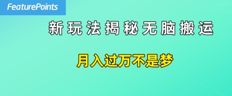 简单操作，每天50美元收入，搬运就是赚钱的秘诀【揭秘】-云途资源库