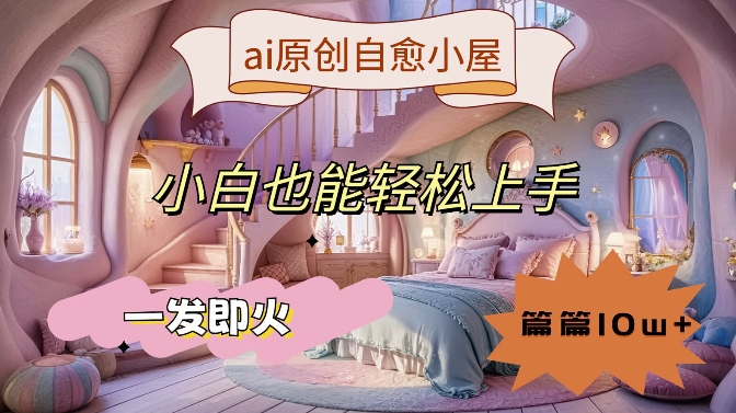 ai原创治愈小屋，小白也能轻松上手，一发即火，篇篇10w+【揭秘】-云途资源库