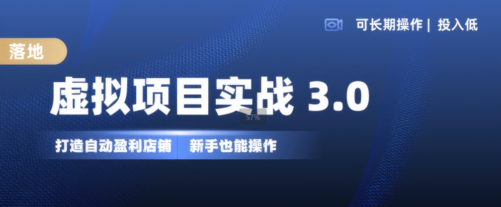 虚拟项目实战3.0，打造自动盈利店铺，可长期操作投入低，新手也能操作-云途资源库