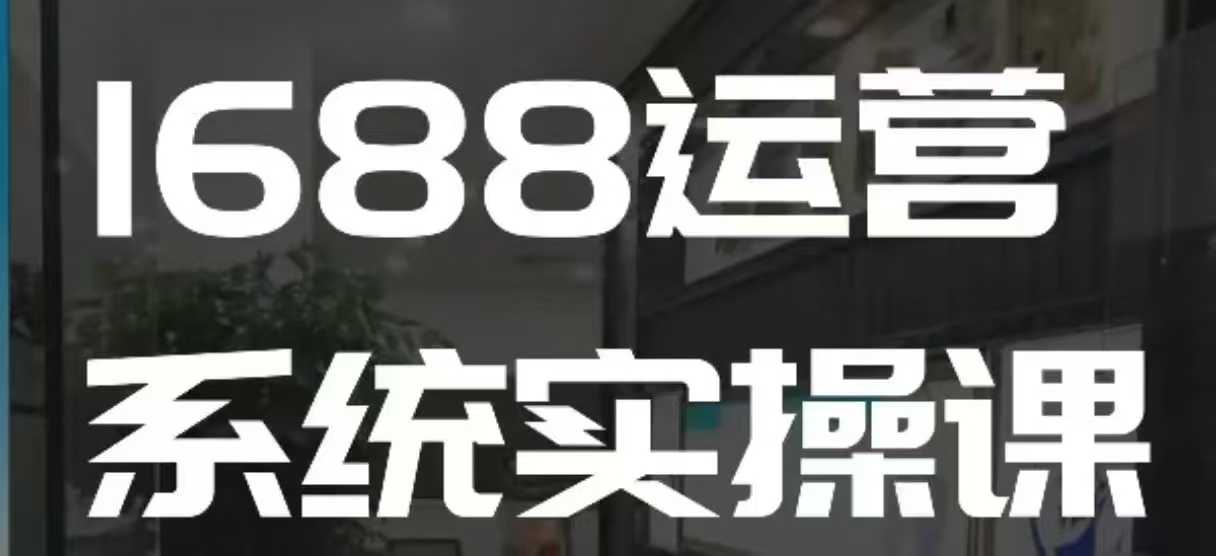 1688高阶运营系统实操课，快速掌握1688店铺运营的核心玩法-云途资源库