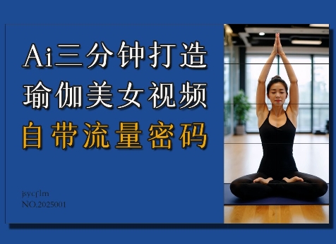 Ai3分钟打造瑜伽美女视频，自带流量密码-云途资源库