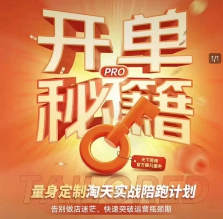 淘宝开单秘籍PRO，量身定制淘天实战陪跑计划，告别做店迷茫、快速突破运营瓶颈期-云途资源库