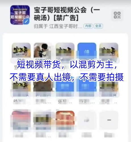 宝子哥头部团队短视频带货，以混剪为主，不需要真人出镜，不需要拍摄【更新8月】-云途资源库
