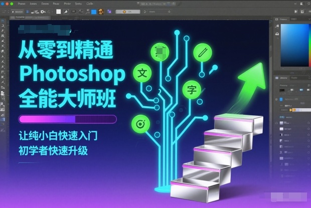 从零到精通Photoshop全能大师班，让纯小白快速入门，初学者快速升级-云途资源库