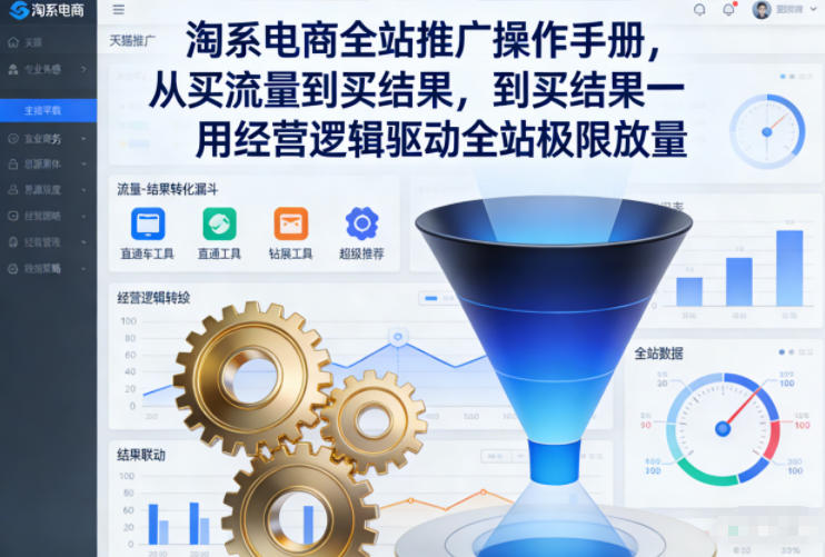 淘系电商全站推广操作手册，从买流量到买结果一用经营逻辑驱动全站极限放量-云途资源库