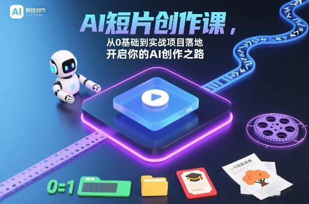 AI短片创作课，从0基础到实战项目落地，开启你的AI创作之路-云途资源库