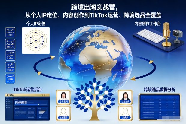 跨境出海实战营，从个人IP定位、内容创作到TikTok运营、跨境选品全覆盖-云途资源库