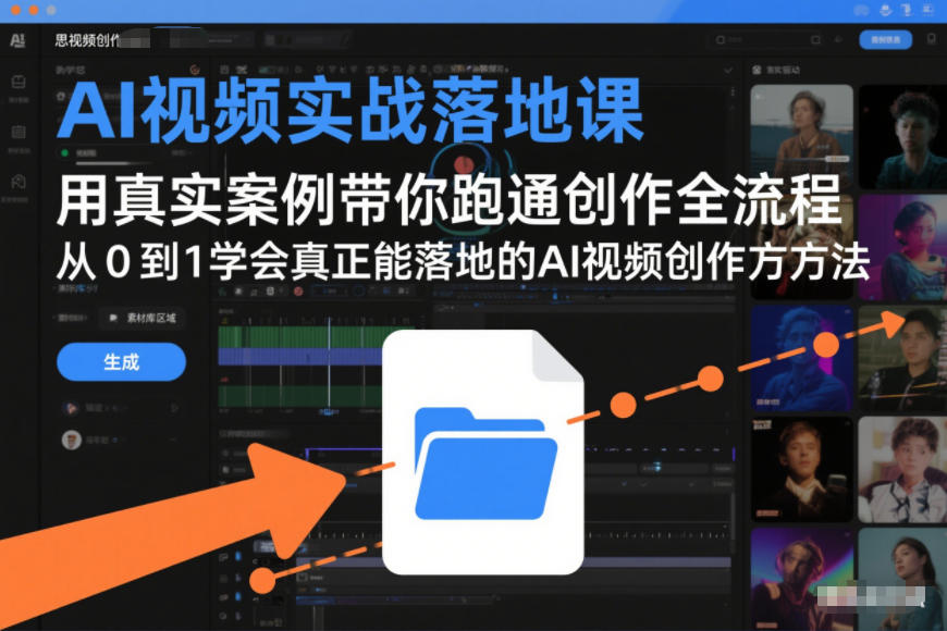 AI视频实战落地课，用真实案例带你跑通创作全流程，从0到1学会真正能落地的AI视频创作方法-云途资源库
