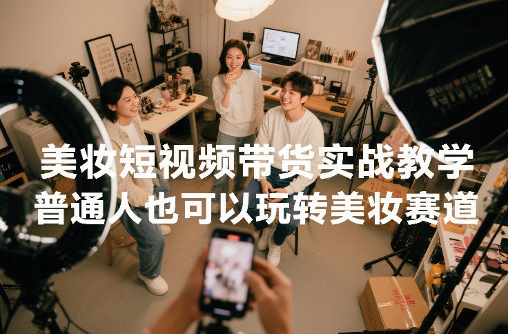 美妆短视频带货实战教学，普通人也可以玩转美妆赛道-云途资源库
