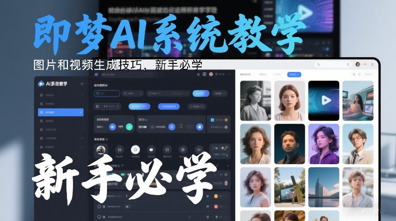即梦AI系统教学，图片和视频生成技巧，新手必学-云途资源库
