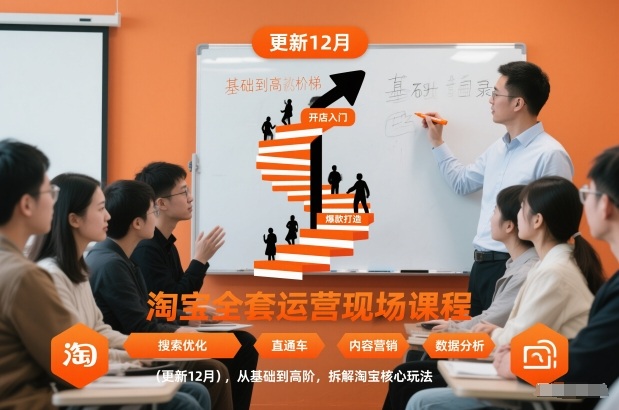 淘宝全套运营现场课程（更新12月），从基础到高阶，拆解淘宝核心玩法-云途资源库