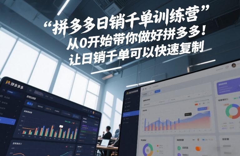 拼多多日销千单训练营，从0开始带你做好拼多多，让日销千单可以快速复制(更新26年1月)-云途资源库