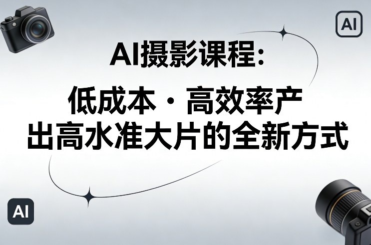 AI摄影课程，低成本高效率产出高水准大片的全新方式-云途资源库