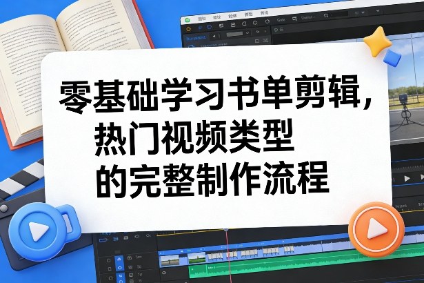 零基础学习书单剪辑，热门视频类型的完整制作流程（更新2026）-云途资源库
