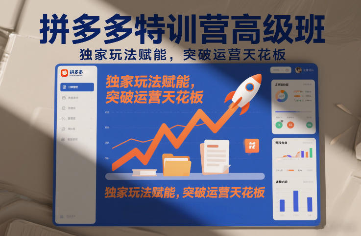 拼多多特训营高阶班，独家玩法赋能，突破运营天花板（更新26年2月）-云途资源库