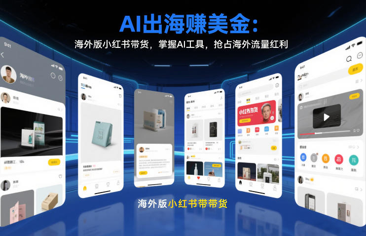 AI出海賺美金：海外版小红书带货，掌握AI工具，抢占海外流量红利（更新2026）-云途资源库