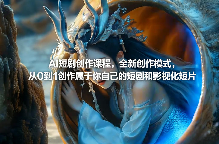AI短剧创作课程，全新创作模式，从0到1创作属于你自己的短剧和影视化短片-云途资源库