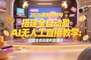 2026最新视频号AI无人直播教学:搭建全自动盈利直播间,低成本开启副业变现-云途资源库