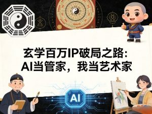 玄学百万IP破局之路：AI当管家，我当艺术家-云途资源库