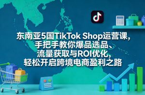 东南亚5国TikTok Shop运营课,手把手教你爆品选品、流量获取与ROI优化,轻松开启跨境电商盈利之路-云途资源库