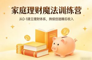 家庭理财魔法训练营，从0-1建立理财体系，持续创造睡后收入-云途资源库