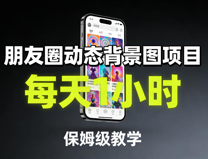 朋友圈动态背景图项目，每天1小时，保姆级教学-云途资源库