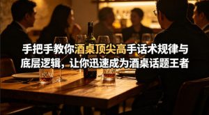 付费文章：手把手教你酒桌顶尖高手话术规律与底层逻辑，让你迅速成为酒桌话题王者(二十年全网独家经验分享)-云途资源库