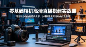 零基础相机高清直播间搭建实战课，小白也能轻松上手，快速搭建出高清专业的直播间-云途资源库