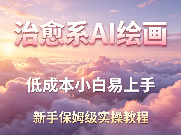治愈系AI绘画提示词项目，低成本小白易上手，每天10分钟，新手保姆级实操教程-云途资源库