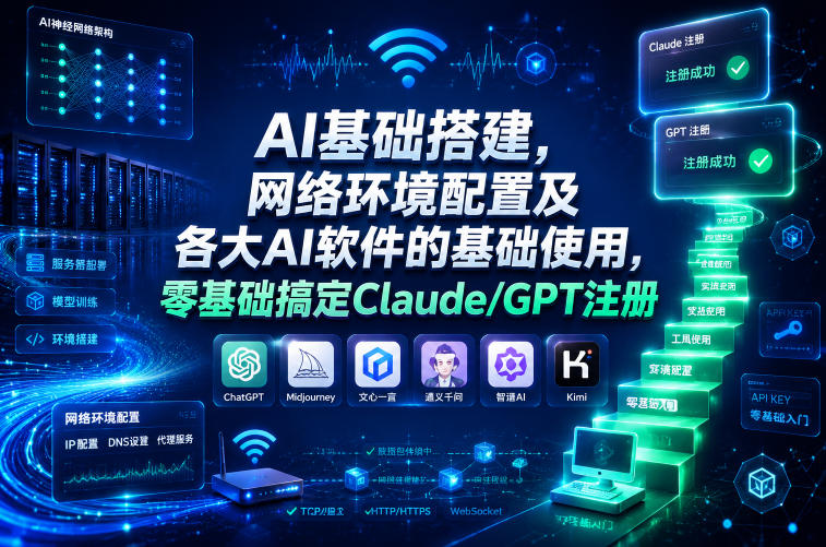 AI基础搭建，网络环境配置及各大AI软件的基础使用，零基础搞定Claude/GPT注册-云途资源库