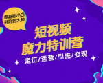 零基础小白进阶到大神《短视频魔力特训营》定位-运营-引流-变现-云途资源库