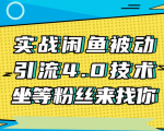 实战闲鱼被动引流4.0技术，坐等粉丝来找你，实操演示日加200+精准粉-云途资源库