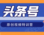 头条号原创视频特训营：一对一带你玩转短视频，新号10天日收益破252元-云途资源库