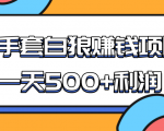 某团队收费项目：空手套白狼，一天500+利润，人人可做-云途资源库