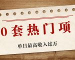 30套热门项目：单日最高收入过万 (网赚项目、朋友圈、涨粉套路、抖音、快手)等-云途资源库
