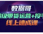 数据哥·超级带货运营+投手线上速成课，快速提升运营和熟悉学会投手技巧-云途资源库