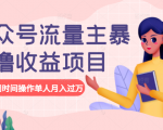 公众号流量主暴利撸收益项目，空闲时间操作单人月入过万-云途资源库