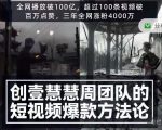 创壹慧慧周短视频爆款方法论，让你快速入门、少走弯路、节省试错成本-云途资源库