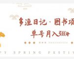 多渔日记·图书项目，无货源图书模式，纯搬运，单号月入4000+-云途资源库